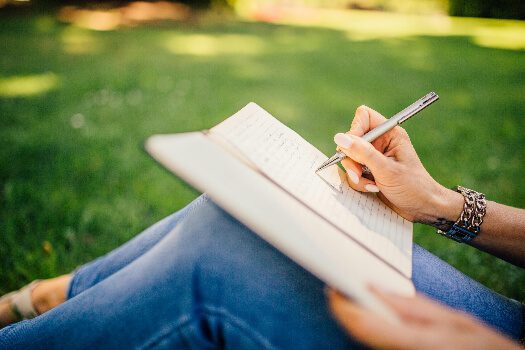 a girl setting up her salesforce study planner